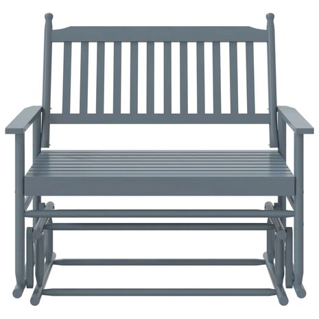 Schuifbankje 118x70x104,5 cm massief populierenhout grijs
