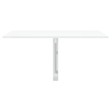 Wandtafel inklapbaar 100x60x56 cm bewerkt hout hoogglans wit