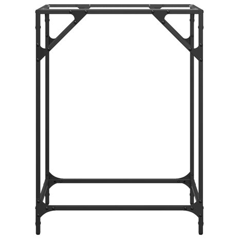 Wandtafel met transparant glazen blad 60x35x81 cm staal