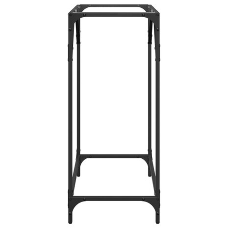 Wandtafel met transparant glazen blad 60x35x81 cm staal