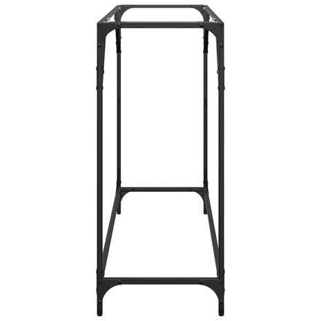 Wandtafel met transparant glazen blad 98x35x81 cm staal