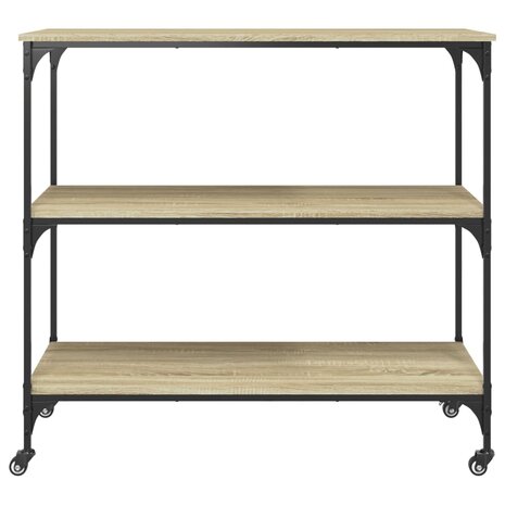 Keukentrolley 102x50x95 cm bewerkt hout sonoma eikenkleurig