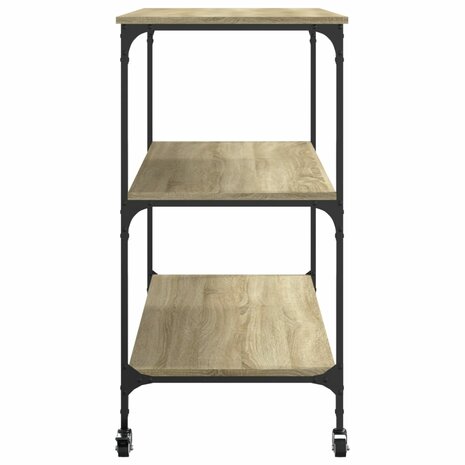 Keukentrolley 102x50x95 cm bewerkt hout sonoma eikenkleurig