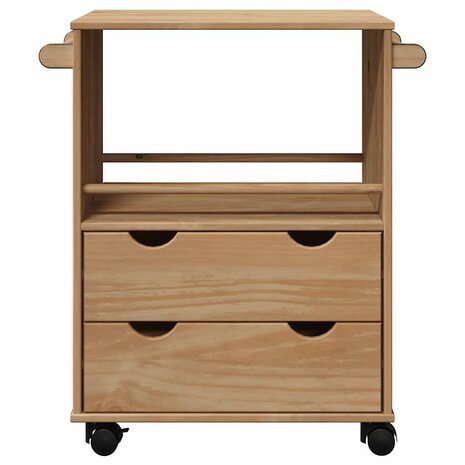 Keukentrolley OTTA 59x45x80 cm massief grenenhout