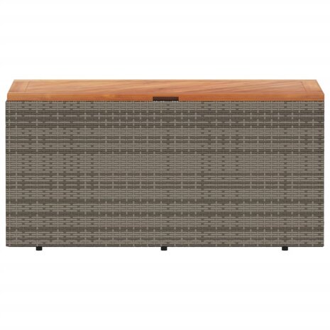 Tuinbox 110x50x54 cm poly rattan en acaciahout grijs