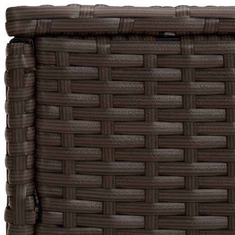 Tuinbijzettafels 3 st poly rattan bruin