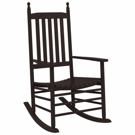 Schommelstoelen met gebogen zitting 2 st populierenhout bruin
