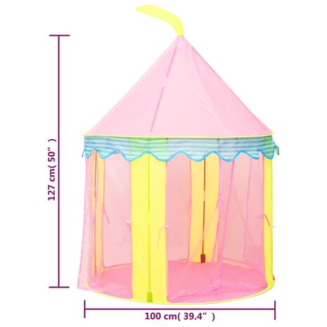 Kinderspeeltent met 250 ballen 100x100x127 cm roze
