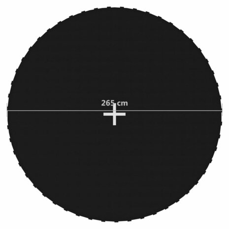 Springmat voor 10 feet/3,05 m ronde trampoline stof zwart