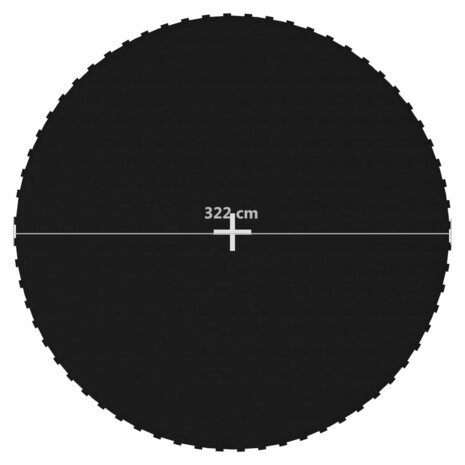 Springmat voor 12 feet/3,66 m ronde trampoline stof zwart