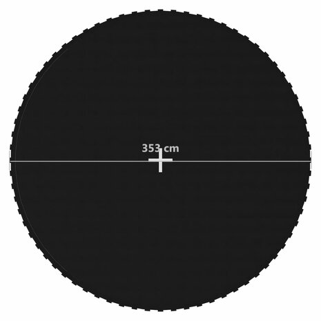 Springmat voor 13 feet/3,96 m ronde trampoline stof zwart