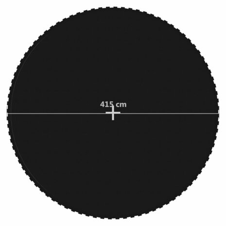 Springmat voor 15 feet/4,57 m ronde trampoline stof zwart