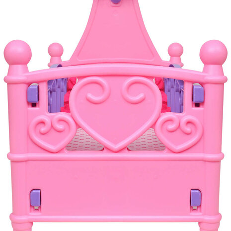 Poppenbed voor kinderen kinderkamer roze + paars