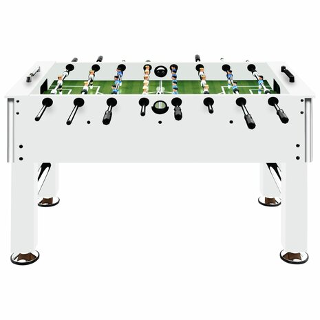 Voetbaltafel 60 kg 140x74,5x87,5 cm staal wit