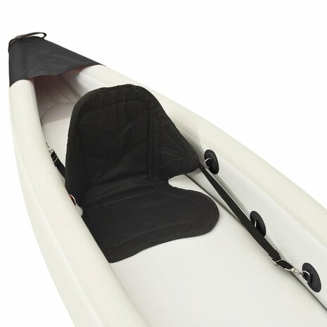 Kajak opblaasbaar 375x72x31 cm polyester zwart