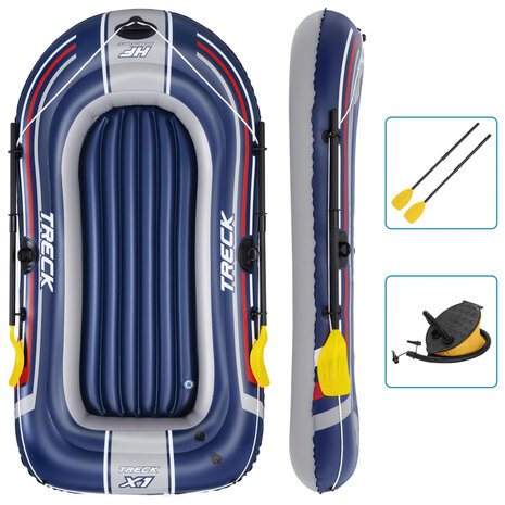 Hydro-Force Opblaasboot met pomp en roeispanen blauw