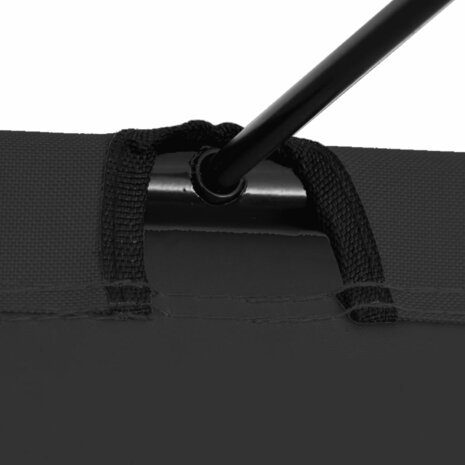 Campingbedden 2 st 180x60x19 cm oxford stof en staal zwart