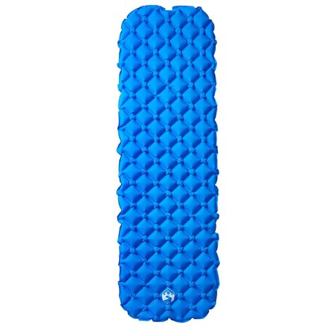 Kampeermatras opblaasbaar 190x58x6 cm 1-persoons blauw