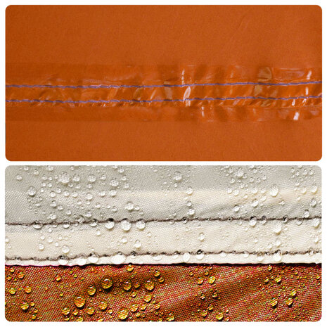 Windscherm camping waterdicht 366x152x152 cm oranje