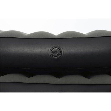 Luchtbed 3-in-1 opblaasbaar 188x99x25 cm zwart en grijs
