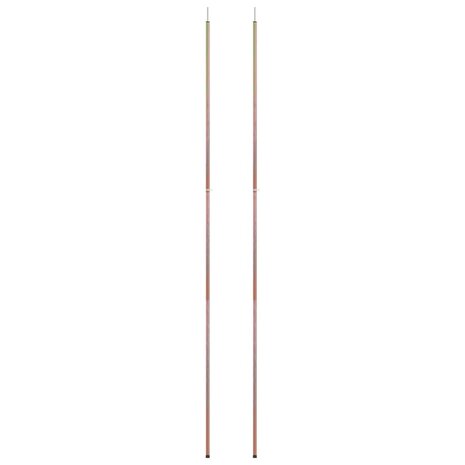Tentstokken 2 st telescopisch 170-255 cm gegalvaniseerd staal