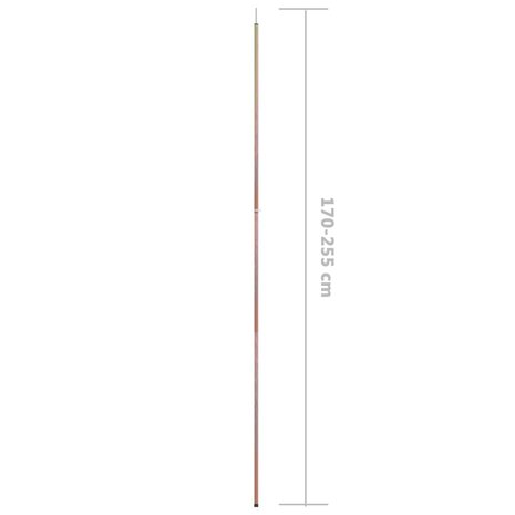 Tentstokken 2 st telescopisch 170-255 cm gegalvaniseerd staal