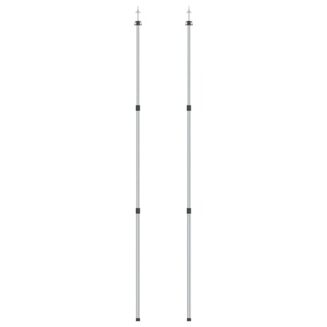 Luifelstokken 2 st telescopisch 102-260 cm aluminium