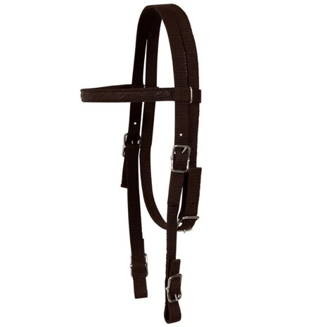 Western zadel, hoofdstel en borstriem 16&quot; echt leer bruin