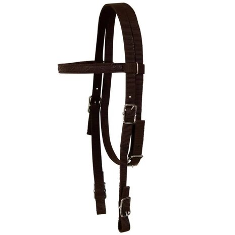 Western zadel, hoofdstel en borstriem 12&quot; echt leer bruin