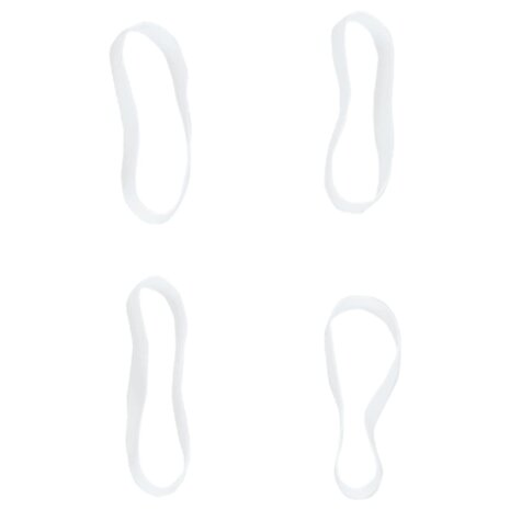 Haarelastiekjes paard 2500 st silicone wit