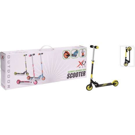 Step inklapbaar met voetrem zwart en limekleurig