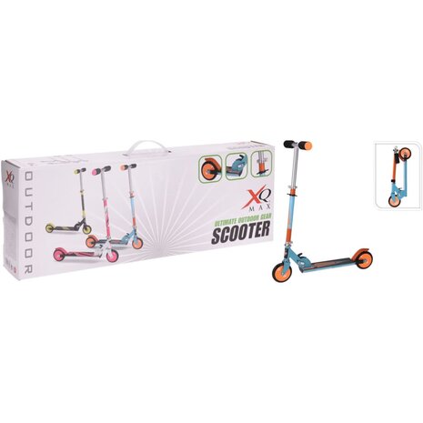 Step inklapbaar met voetrem blauw en oranje