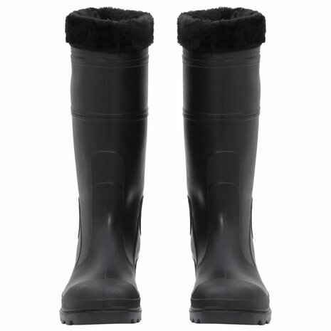 Regenlaarzen met verwijderbare sokken maat 42 PVC zwart