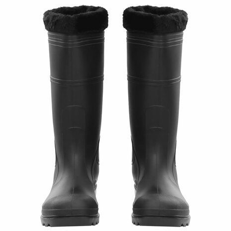 Regenlaarzen met verwijderbare sokken maat 45 PVC zwart