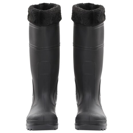Regenlaarzen met verwijderbare sokken maat 40 PVC zwart