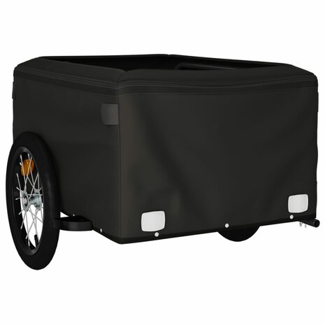 Fietstrailer 45 kg ijzer zwart en blauw