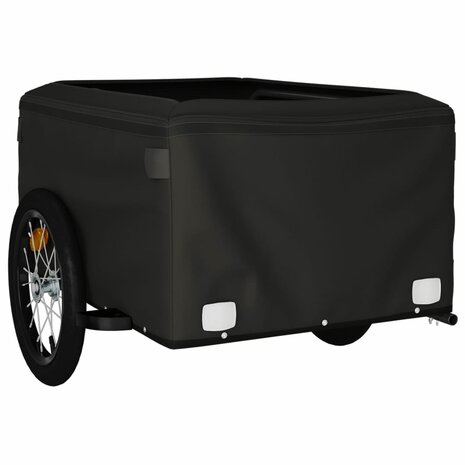 Fietstrailer 45 kg ijzer zwart en grijs