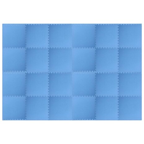 Vloermatten 24 st 8,64 ㎡ EVA-schuim blauw