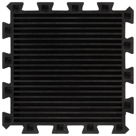 Rubbertegels 4 st 16 mm 30x30 cm zwart