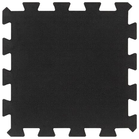 Rubbertegels 16 st 16 mm 30x30 cm zwart