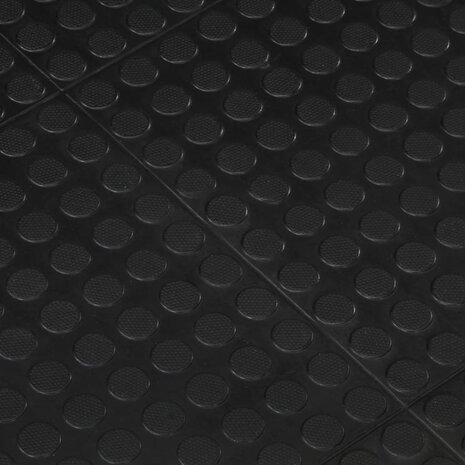 Rubbertegel 12 mm 90x120 cm zwart