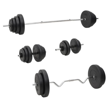 Halterset met gewichten 120 kg