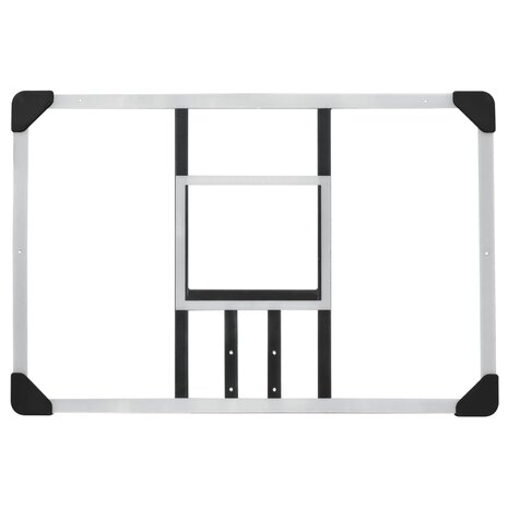 Basketbalbord 90x60x2,5 cm polycarbonaat transparant