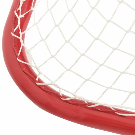Hockeydoel 183x71x122 cm polyester rood en wit
