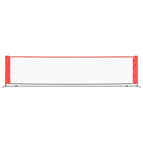 Tennisnet 400x100x87 cm polyester zwart en rood