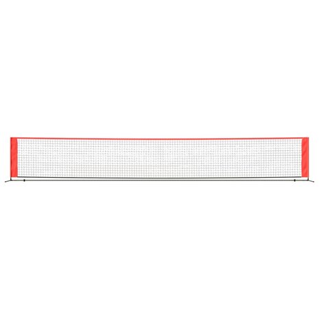 Tennisnet 600x100x87 cm polyester zwart en rood