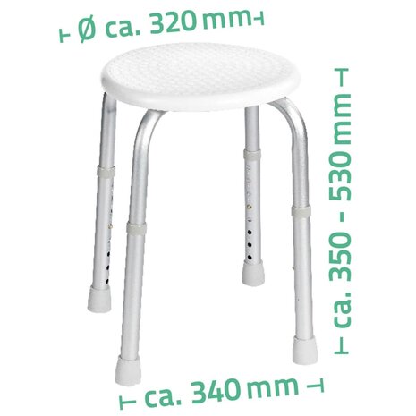 Badkamerkruk rond 110 kg wit A00603101
