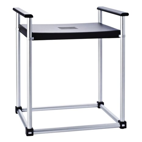 Badkamerkruk Zac XXL PU aluminium zwart