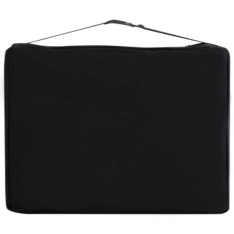 Massagetafel inklapbaar 2 zones aluminium zwart en wit
