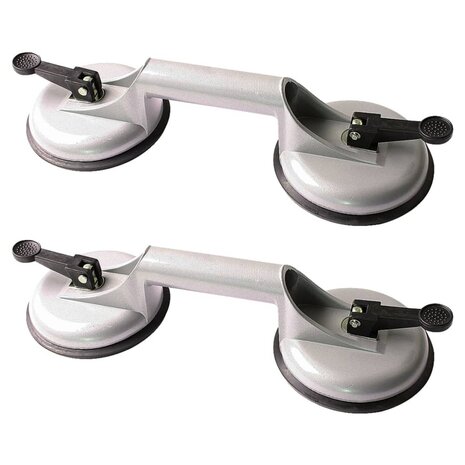 Vacuümheffers met 2 zuignappen 2 st aluminium